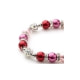 Bracelet 1 Rang en Perles Roses, Cristal et Plaqué Rhodium