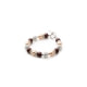Brown Pearls, Crystal and Rhodium Plated 1 Row Bracelet 