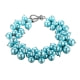 Bracelet Multi Perles Bleu Ciel et Plaqué Rhodium