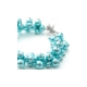 Bracelet Multi Perles Bleu Ciel et Plaqué Rhodium