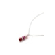 Schmuckset: Halskette und Hänge-Ohrringe mit rosafarbenen Perlen und weißen Kristallen