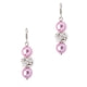 Pink Pearls, Crystal Bracelet and Earrings Set  