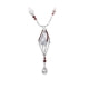 Rhodiumplattierte Halskette mit roten und weißen Swarovski Elements