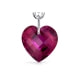 9 cts Ruby Heart Earrings and 925 Sterling Silver