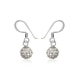 Boucles d'oreilles pendantes en Cristal Blanc et Argent 925