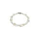 Smaller and bigger White Freshwater Pearl Twisted Bracelet and Silver Clasp