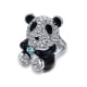 Black and white Swarovski Crystal Elements Panda Ring - Size 8