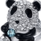 Black and white Swarovski Crystal Elements Panda Ring - Size 8