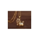 Yellow Swarovski Crystal Elements Horse Pendant and Yellow Gold Plated