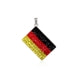 Deutschland-Flaggen-Anhänger 925-Sterlingsilber und Kristall