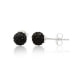 Black Crystal Earrings and 925 Silver