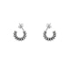 White Swarovski Crystal Zirconia and 925 Silver Earrings