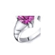 Ring mit herzförmigen rosa Rubinstein in 925-Sterling-Silber (2,50 cts)
