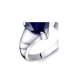Ring mit herzförmigem, blauem Saphirstein in 925-Sterlingsilber (2,75 cts)