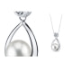 White Freshwater Pearl and Cubic Zirconia Pendant