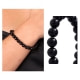 Parure : collana, bracciale e orecchini in Perle Onice Nero