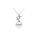 Butterfly Pendant 925 Silver and White Freshwater Pearl