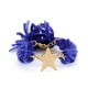 Ettika - Geflochtenes, violettes Baumwollbänder-Armband mit Stern in Gelbgold