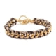 Ettika - Printed Leopard Ribbons and Yellow Gold Bracelet