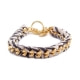 Ettika - Printed Zebra Ribbons and Yellow Gold Bracelet