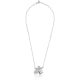White Swarovski Crystal Cubic Zirconia Fox Necklace  and Silver Mounting