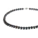 Schmuckset: Halskette 41 cm Ohrringe und Perlen-Schwarz und 925-Sterlingsilber