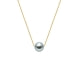 Tahitian Pearl and Yellow Gold 750/1000 Venitian Chain Necklace