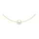 White Freshwater Pearl Cable Necklace and Yellow Gold 750/1000