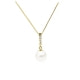 Collar Perla Cultura Blanca, Diamantes y oro amarillo 375/1000