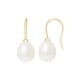 Pendientes de perlas culturas blancas y oro amarillo 375/1000