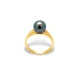 Ring Tahiti-Perle und Gelbgold 375/1000