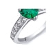 1 cts Emerald Heart Ring and 925 Silver