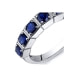1.75 cts Blue Sapphire Alliance Ring and 925 Sterling Silver - Size 8