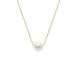 White Freswhater Pearl and Yellow Gold 750/1000 Venetian Chain Necklace