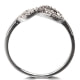 Rhodium Plated Infinity Ring and White Cubic Zirconia 