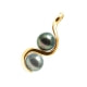 Perle Anhänger Tahiti-Perle, graue Süßwasser-Perlen und Gelbgold 750/1000