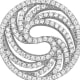 Pendentif Cercle en Argent et 137 Cristaux Swarovski Cubic Zirconia Blancs