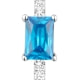 925 Silber-Anhänger und 13 weissen und blauen Kristall Swarovski Elements