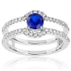 47 White and Blue Swarovski Crystal Zirconia Ring and 925 Silver