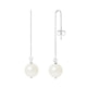 White Freshwater Pearls Dangling Earrings and White gold 750/1000
