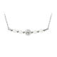 White cultured pearls necklace, crystal and 925 silver