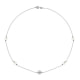 White cultured pearls necklace, crystal and 925 silver ML
