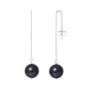 Black Freshwater Pearls Dangling Earrings and White gold 750/1000