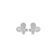 Rhodium Plated Butterfly Earrings and Cubic Zirconia White