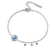 Blue Swarovski Crystal Reindeer Bracelet