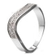 Rhodium plated Ring and White Cubic Zirconia