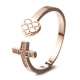 Pink Gold Plated Ring and Cubic Zirconia White
