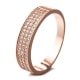  Pink Gold Plated Ring and White Cubic Zirconia