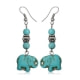 Turquoise Elephant Dangling Earrings