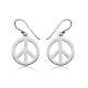 925 Silver Peace Dangling Earrings